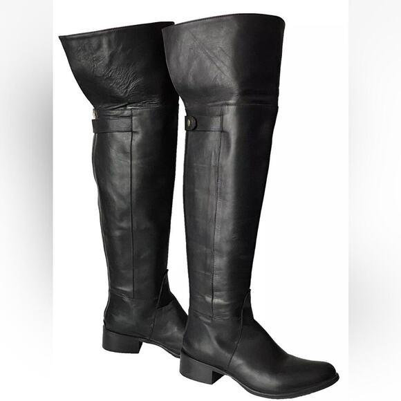 Stelle Monelle over the knee fold down black leather riding boots size 39 / 8.5 - Picture 14 of 14